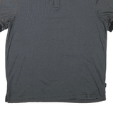 CALVIN KLEIN Mens Black & Grey Short Sleeve Polo Shirt L Cotton Blend Casual