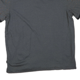 CALVIN KLEIN Mens Black & Grey Short Sleeve Polo Shirt L Cotton Blend Casual