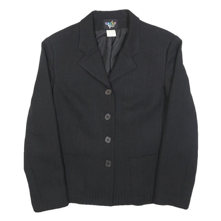 TALLY WEIJL Womens Black Button Jacket M Polyester Classic Tailored Plain