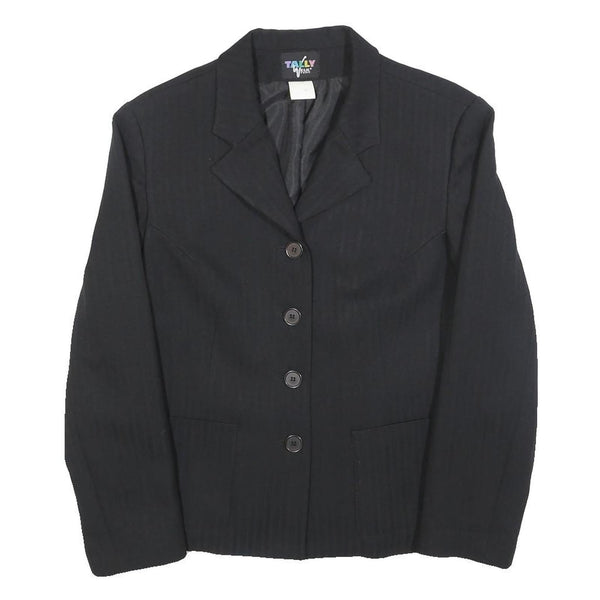 TALLY WEIJL Womens Black Button Jacket M Polyester Classic Tailored Plain