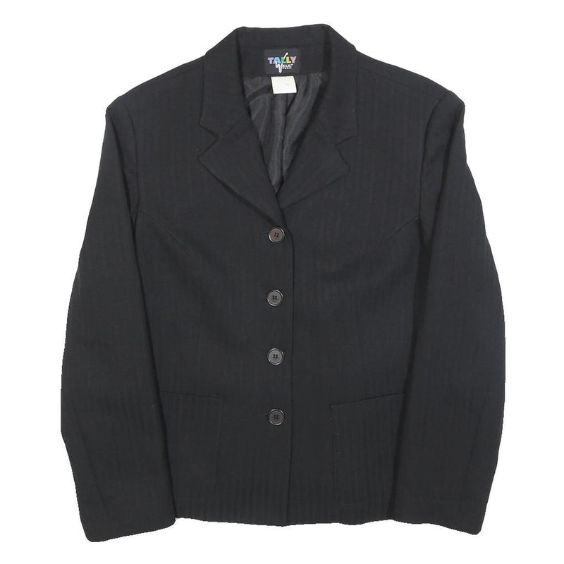TALLY WEIJL Womens Black Button Jacket M Polyester Classic Tailored Plain