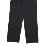 DICKIES Mens Regular Black Cotton Blend Workwear Trousers W32 L30 Zip Pocket