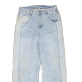 MODE SIMPLE Womens Jeans Light Blue Regular Straight Denim W32 L28 Cotton Blend