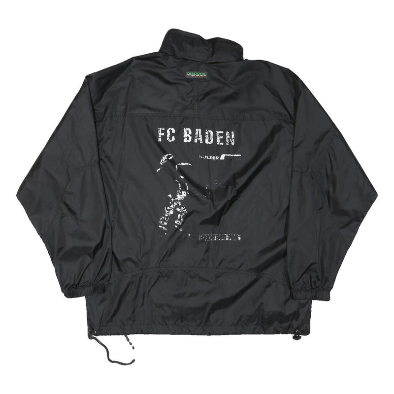 DIADORA Mens Black Polyester Blend Zip Up Jacket M Sportswear Casual