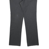 TRUSSARDI Womens Regular Grey Cotton Blend Trousers W30 L30 Zip Closure Classic