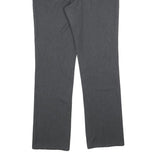 TRUSSARDI Womens Regular Grey Cotton Blend Trousers W30 L30 Zip Closure Classic