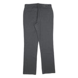 TRUSSARDI Womens Regular Grey Cotton Blend Trousers W30 L30 Zip Closure Classic