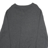 NAUTICA Mens Grey Plain Cotton V-Neck Basic Knit Jumper XL Classic Style