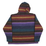 WOOLRICH Womens Multi Colour Striped Pullover Hoodie XL Wool Blend Hooded