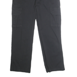 DICKIES Mens Cotton Blend Black Classic Cargo Trousers W32 L30 Workwear Zip