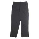 DICKIES Mens Cotton Blend Black Classic Cargo Trousers W32 L30 Workwear Zip