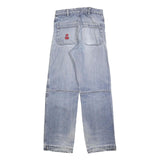 M DIA Womens Regular Blue Denim Rinse Jeans W28 L32 Embroidered Logo Cotton