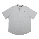 HARLEY DAVIDSON Mens Grey Cotton 2XL Short Sleeve Shirt Motorcycle Logo Casual