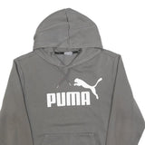 PUMA Mens Grey Pullover Hoodie S Cotton Blend Casual Sportswear