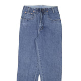 TEDDYS Mens Cotton Blend Blue Slim Straight Trousers W27 L28 Stylish Zip Closure