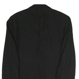 Mens Black Classic Jacket M Polyester Blend Plain Button Closure Formal Wear