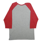 NIKE Mens Grey & Crimson Crimson Tide Raglan T-Shirt L Long Sleeve Crew Neck