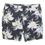 LEVI'S Mens Shorts Blue White Floral Print 2XL W44 Cotton Blend Casual Chino