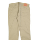 LEVI'S Mens Slim Beige Cotton Blend Zip Trousers W32 L29 Casual Classic Fit