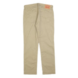 LEVI'S Mens Slim Beige Cotton Blend Zip Trousers W32 L29 Casual Classic Fit