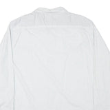 LEE Mens White Check Shirt XL Cotton Blend Casual Long Sleeve Button Shirt