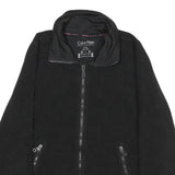 CALVIN KLEIN JEANS Womens Black Performance Jacket L Polyester Zip Plain Casual