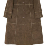 SMARTI Womens Brown Button Jacket L Polyester Blend Plain Stylish Detail