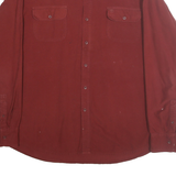 TIMBERLAND Mens Maroon Cotton Shirt 2XL Long Sleeve Button Front Casual