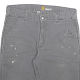 CARHARTT Mens Grey Casual Relaxed Fit L W32 Cotton Blend Shorts