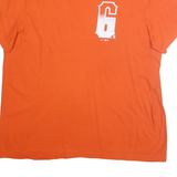 NIKE Womens Orange Graphic T-Shirt 2XL Short Sleeve Crew Neck Sports Casual