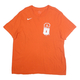 NIKE Womens Orange Graphic T-Shirt 2XL Short Sleeve Crew Neck Sports Casual