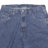 WRANGLER Mens Denim Blue Cargo Shorts L W34 Utility Cotton Blend Casual