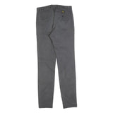 RIFLE Womens Cotton Blend Grey Slim Straight Trousers W30 L32 Stylish