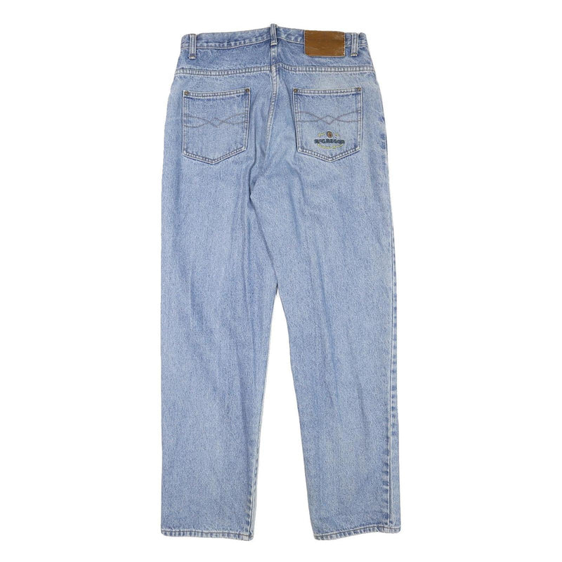 MCGREGOR Mens Jeans Blue Regular Straight Denim Light W31 L31 Classic Fit Zip