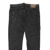 DIESEL Mens Jeans Black Regular Straight Denim Medium W39 L31 Cotton Blend Zip