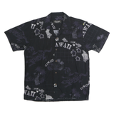 FAVANT Mens Black Hawaiian Rayon Shirt L Summer Casual Vacation