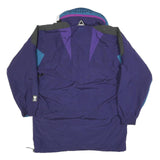 HELLY HANSEN Mens Blue & Purple Outdoor Jacket L Nylon Plain Hooded Zip