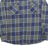 WRANGLER Mens Blue & Green Check Shirt XL Cotton Blend Classic Casual