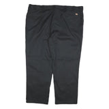 DICKIES Mens Cotton Blend Black Regular Fit Straight Leg Trousers W48 L29