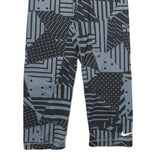 NIKE Womens Shorts Black & Grey Geometric Print S W24 Nike Pro Gym Fitness