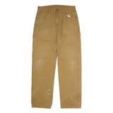 DICKIES Mens Jeans Beige Regular Straight Denim W34 L33 Workwear Utility Pants