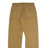 DICKIES Mens Jeans Beige Regular Straight Denim W34 L33 Workwear Utility Pants