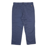 DICKIES Mens Polyester Blend Navy Classic Straight Trousers W40 L30 Workwear