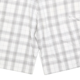 DICKIES Mens White Grey Check Casual Shorts XL W40 Cotton Blend Comfortable Fit