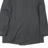 PKZ Mens Grey Pinstripe Double Breasted Jacket S Wool Blend Classic Formal