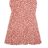 HOBBS LONDON Womens Red Floral Cotton Blend Day Dress Sleeveless UK 10