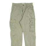 REPLAY Womens Cotton Blend Slim Cargo Trousers W28 L27 Khaki Green Casual