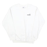 ADIDAS Womens White Cotton Blend Crew Neck UK 8 Sweatshirt Casual Comfort
