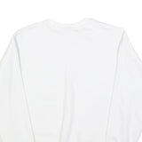 ADIDAS Womens White Cotton Blend Crew Neck UK 8 Sweatshirt Casual Comfort