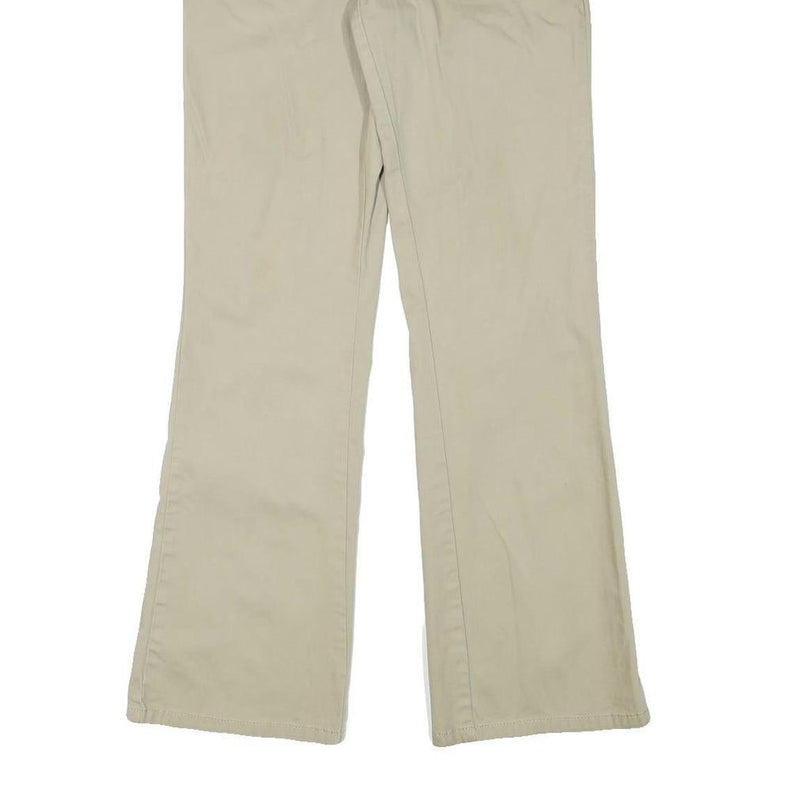 DICKIES Womens Cotton Blend Beige Regular Fit Straight Leg Trousers W27 L30